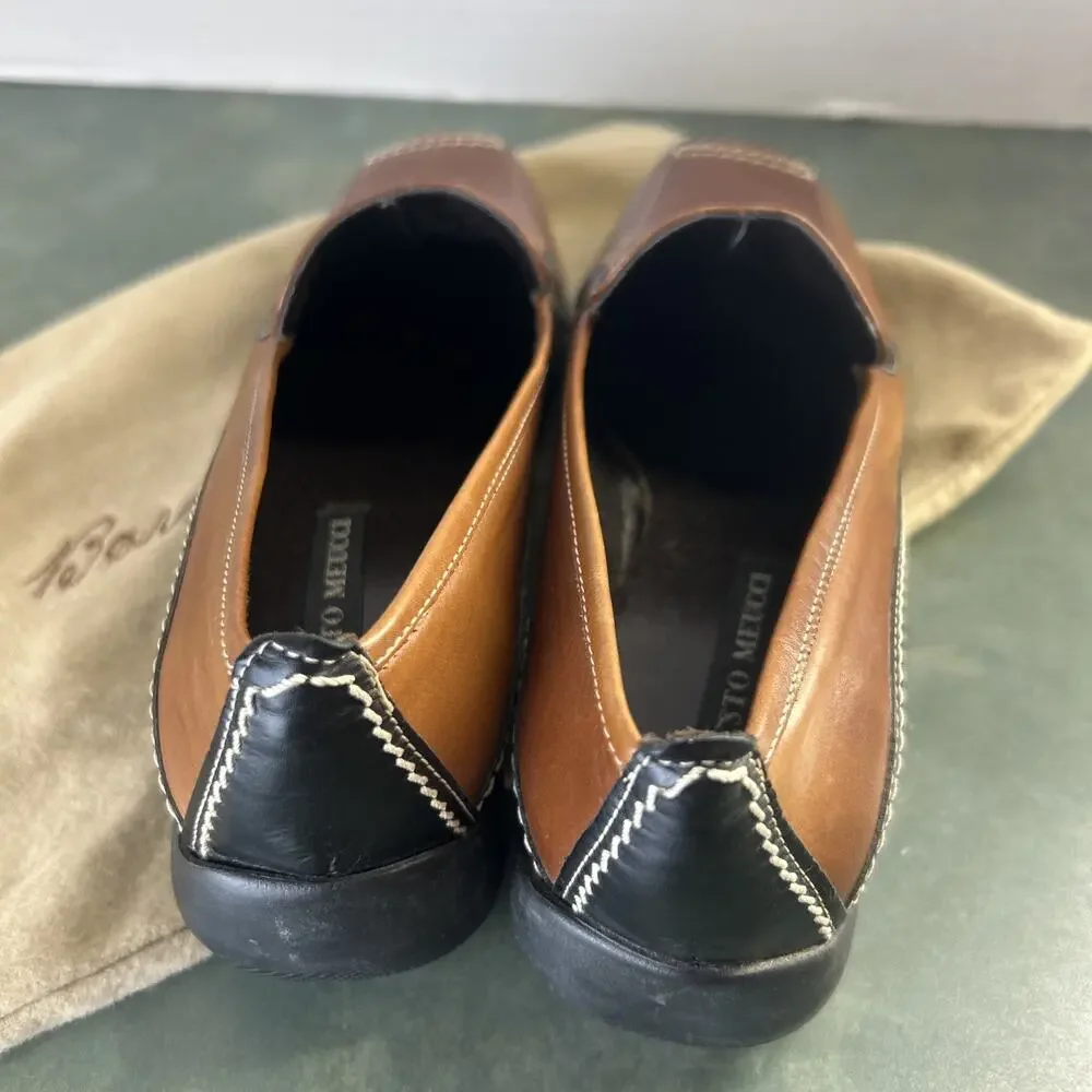 Sesto Meucci Italy Leather Tassel Driving Loafers Womens Size 5 Vintage